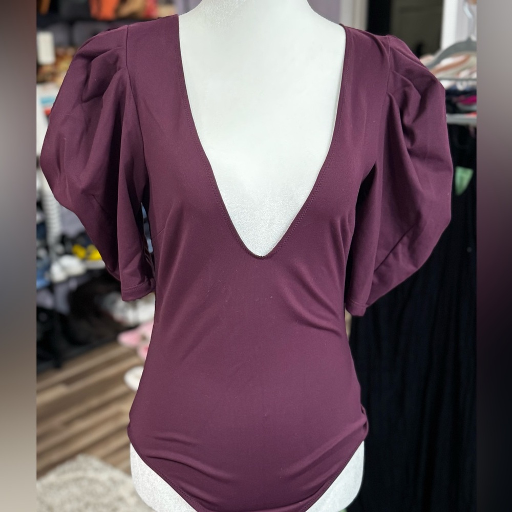 Free People Plum Bodysuit